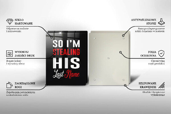 Chopping board Inscription, sentence, pattern