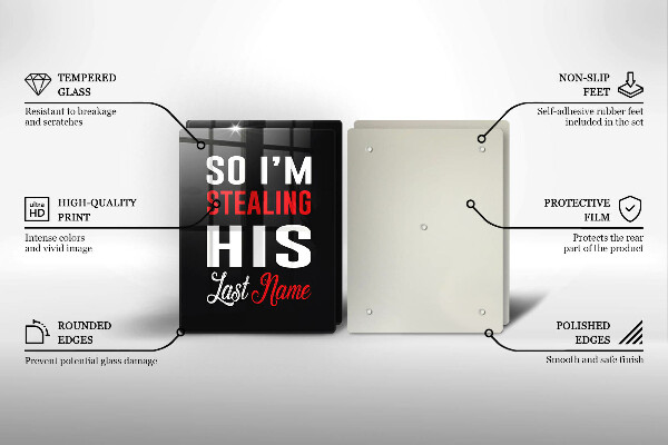 Chopping board Inscription, sentence, pattern