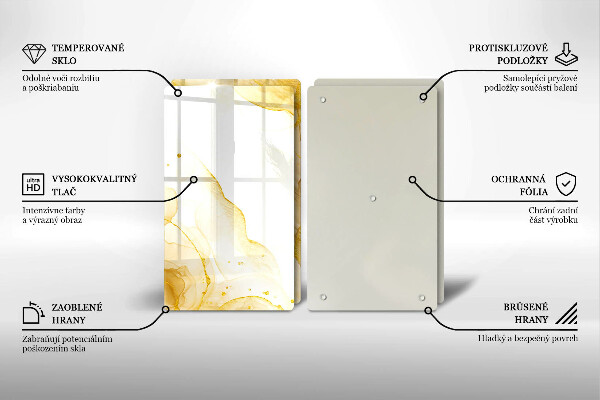 Chopping board Golden abstraction