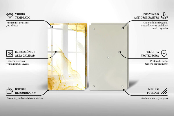 Chopping board Golden abstraction