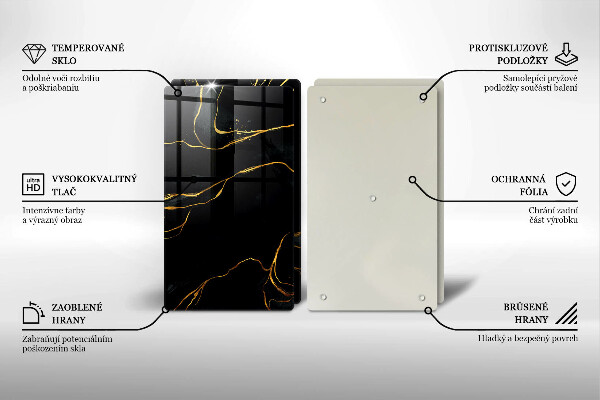 Chopping board Black marble