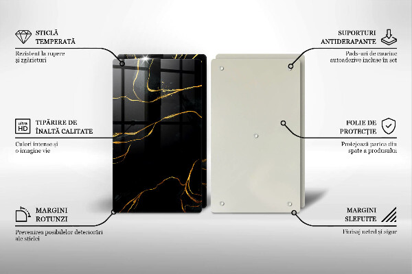 Chopping board Black marble