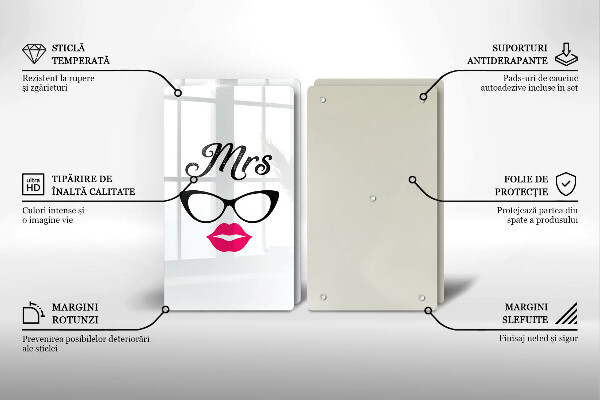 Chopping board Mrs. Mr. - inscription, sentence