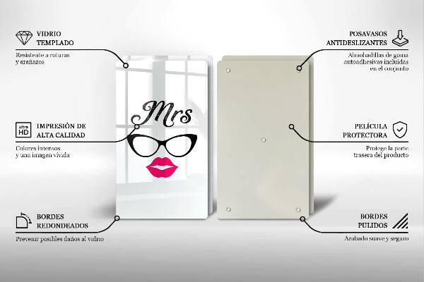 Chopping board Mrs. Mr. - inscription, sentence