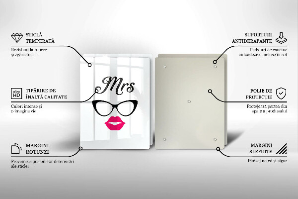 Chopping board Mrs. Mr. - inscription, sentence