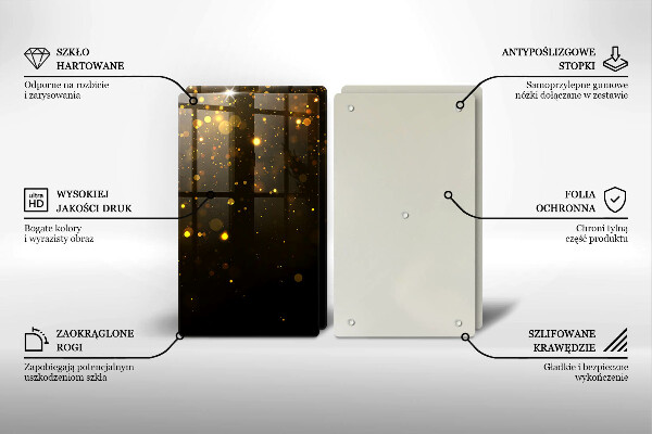 Chopping board Golden glitter