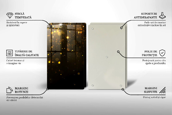 Chopping board Golden glitter