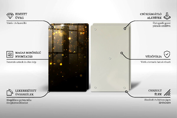 Chopping board Golden glitter