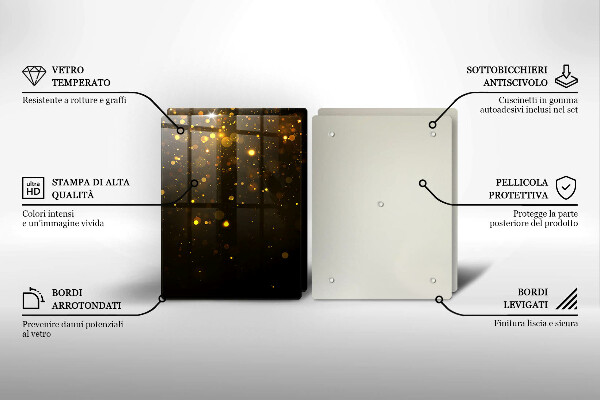 Chopping board Golden glitter