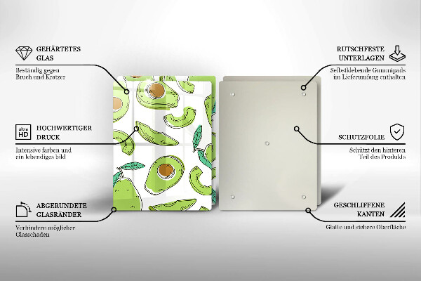 Chopping board Avocado and pear