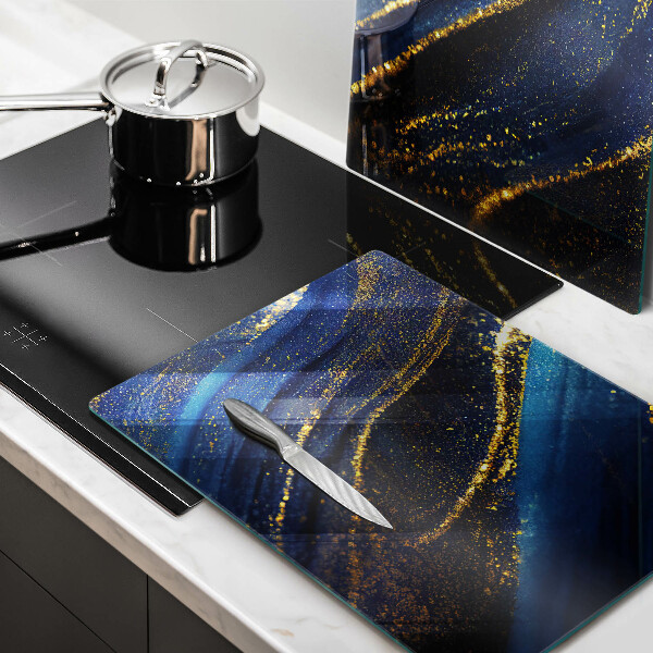 Chopping board Navy blue abstraction