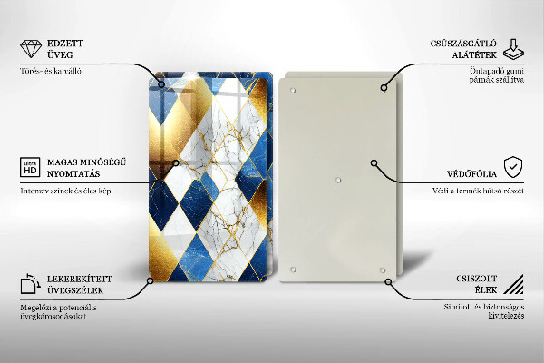 Chopping board Golden Rombs Marble