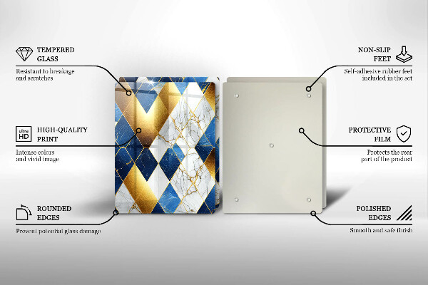 Chopping board Golden Rombs Marble