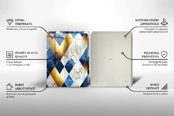 Chopping board Golden Rombs Marble