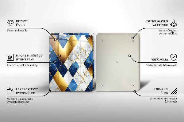 Chopping board Golden Rombs Marble