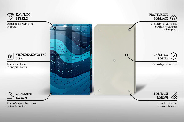 Chopping board Abstract waves