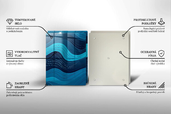 Chopping board Abstract waves