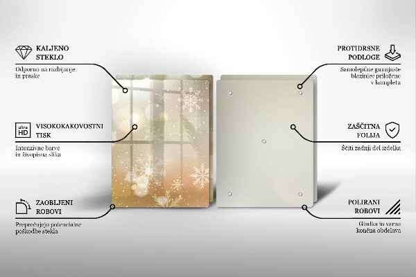 Chopping board Snowflakes