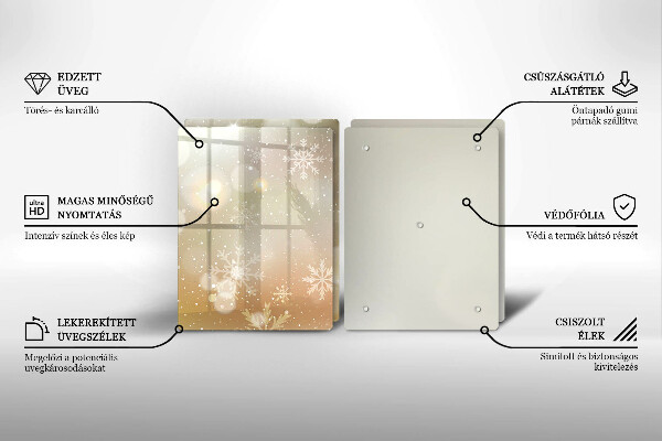 Chopping board Snowflakes