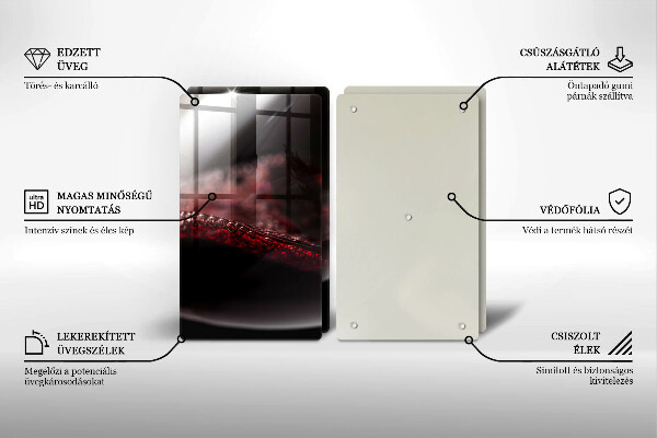 Chopping board Red wine glass