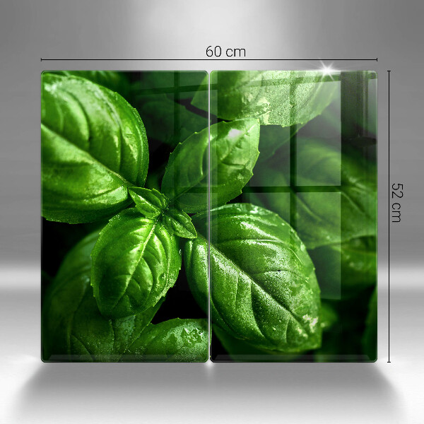 Chopping board Basil leaves
