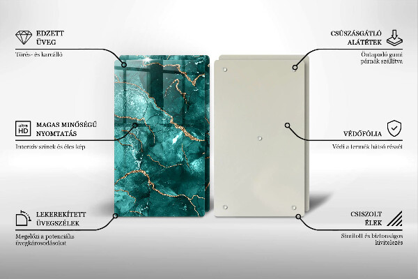 Chopping board Blue marble