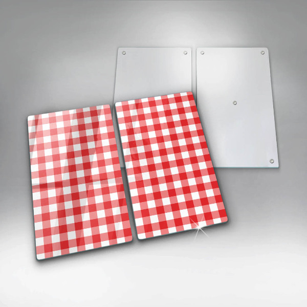 Chopping board Red white grille