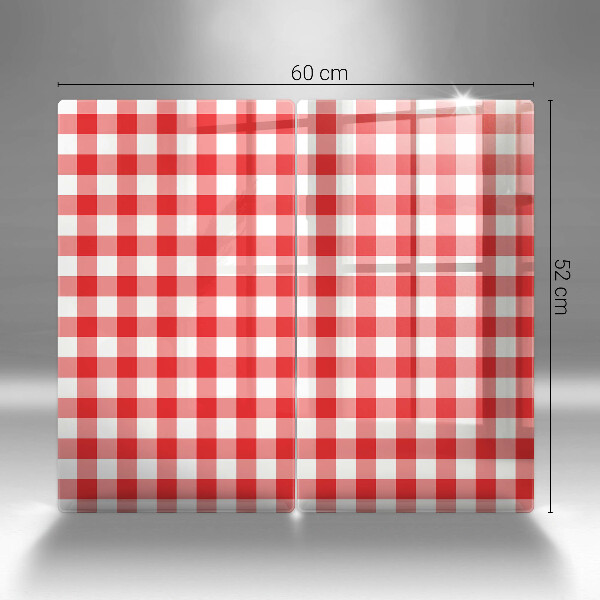 Chopping board Red white grille