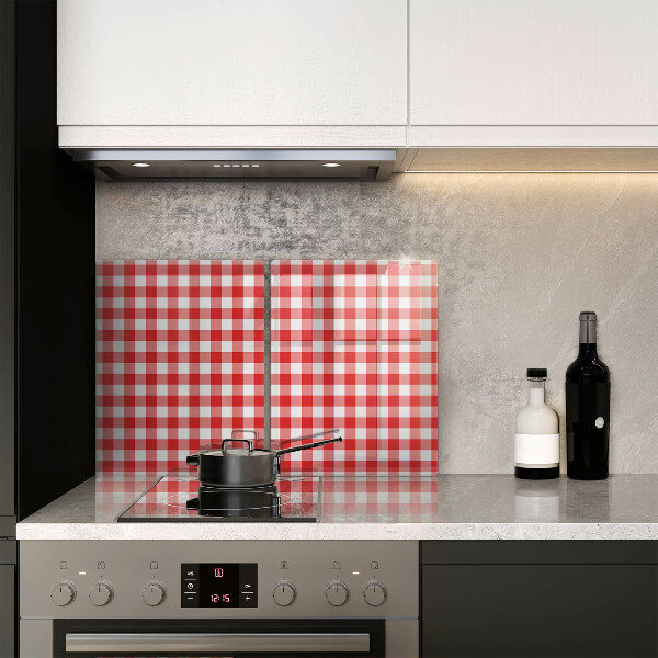 Chopping board Red white grille