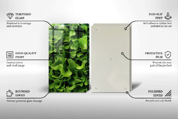 Worktop protector Green lettuce leaves