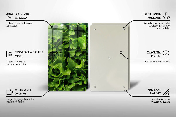 Worktop protector Green lettuce leaves