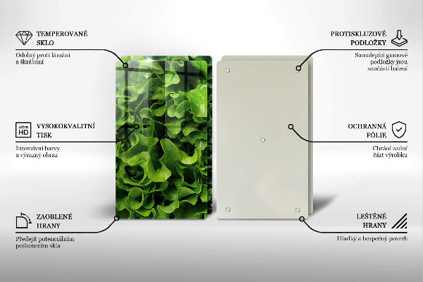 Worktop protector Green lettuce leaves