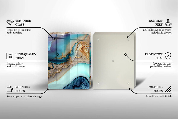 Worktop protector Multicolored marble