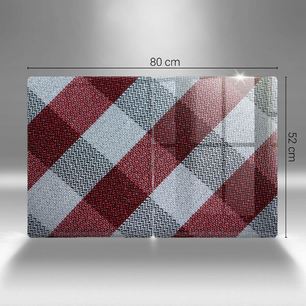 Worktop protector Red white grille