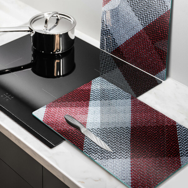 Worktop protector Red white grille