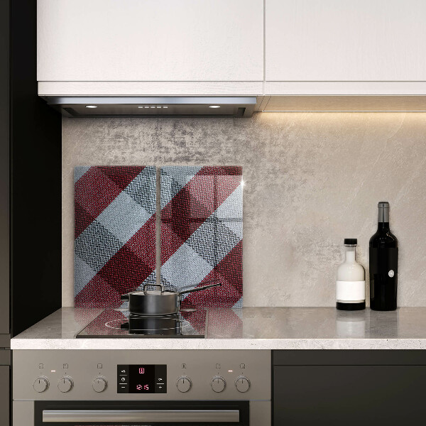 Worktop protector Red white grille