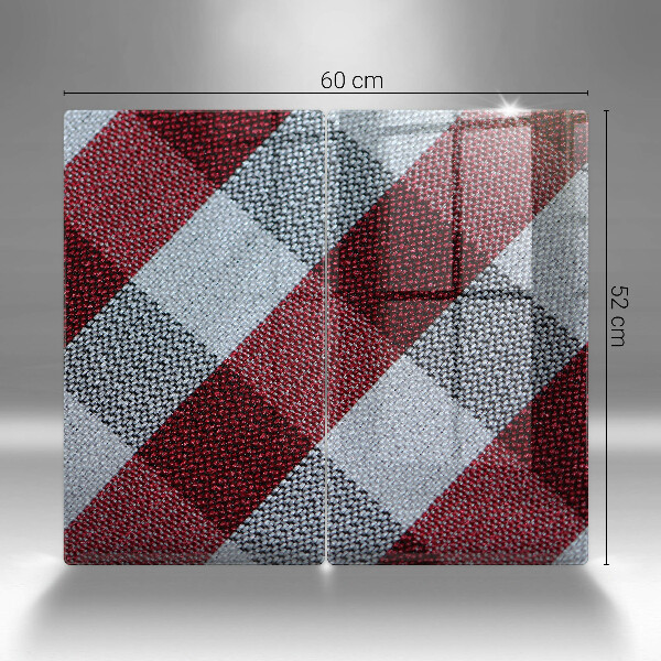 Worktop protector Red white grille