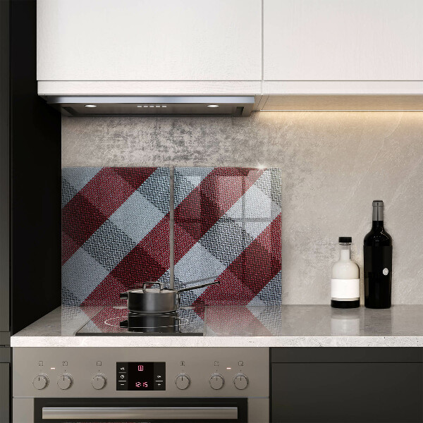 Worktop protector Red white grille