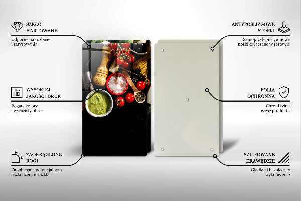 Worktop protector Italian ingredients and spices