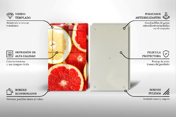 Worktop protector Grapefruit slices