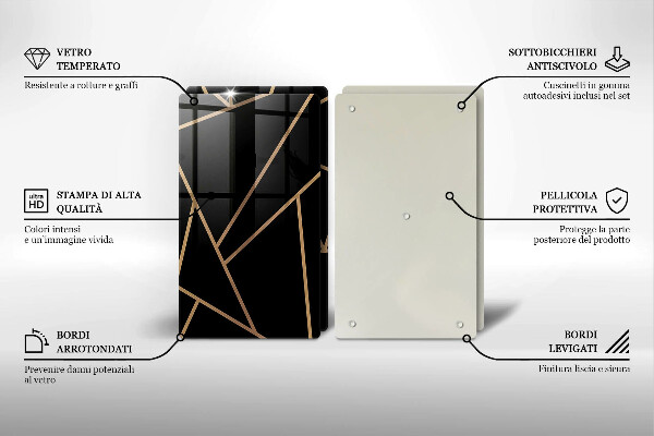 Worktop protector Black abstraction