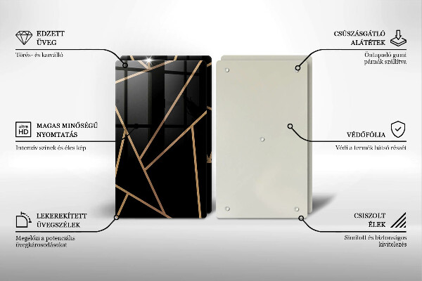 Worktop protector Black abstraction