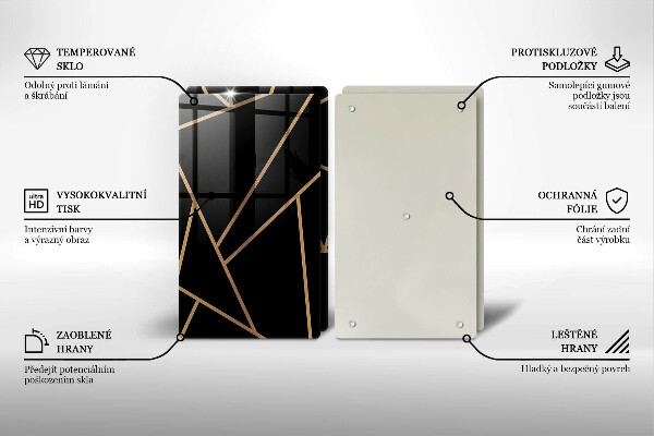Worktop protector Black abstraction