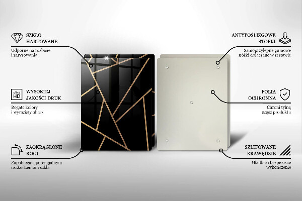 Worktop protector Black abstraction