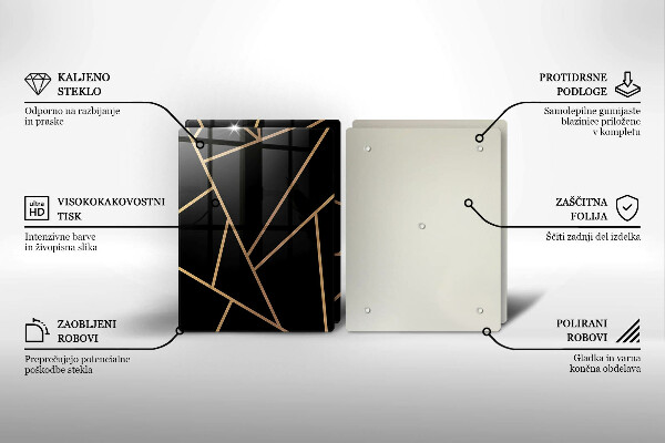 Worktop protector Black abstraction