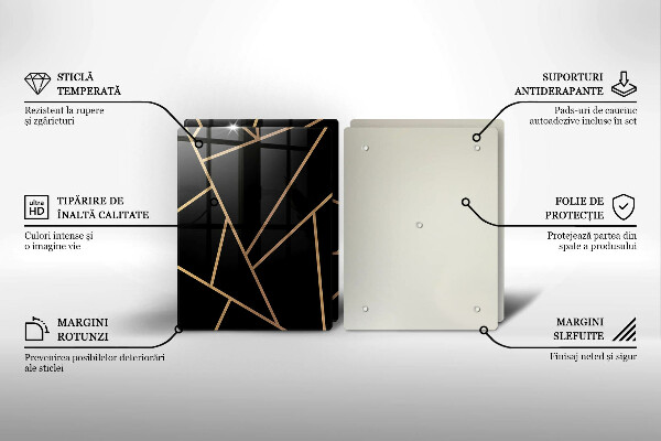 Worktop protector Black abstraction