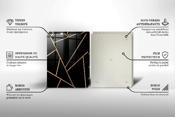 Worktop protector Black abstraction
