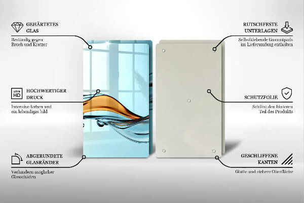 Worktop protector Water on a blue background