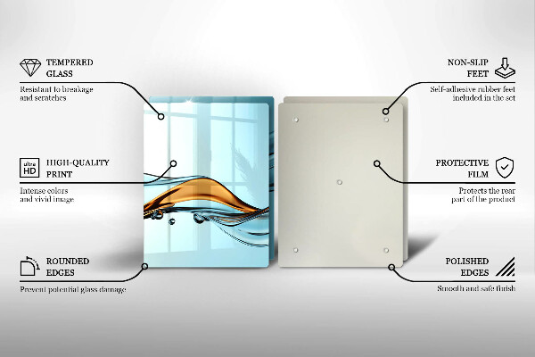 Worktop protector Water on a blue background