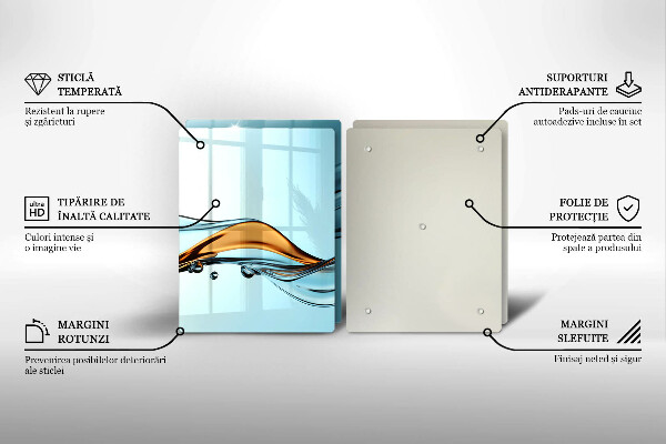 Worktop protector Water on a blue background